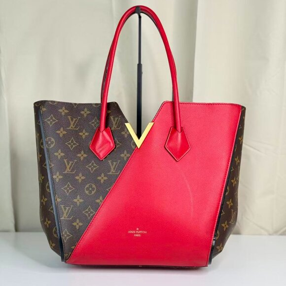Louis Vuitton Monogram Canvas Kimono Shoulder Bag with Red Accents - Picture 1 of 9